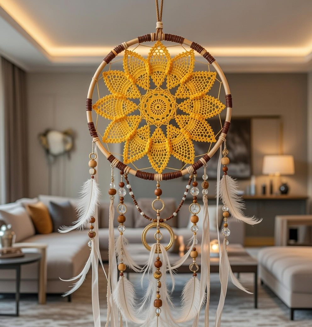 Solar Plexus Portal Mandala – Golden Sunburst Sacred Circle Crochet Pattern