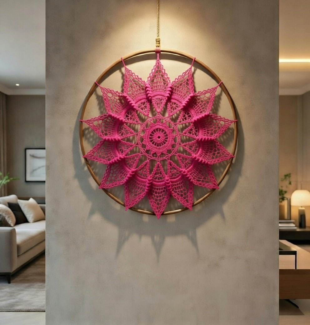 Solar Plexus Portal Mandala – Golden Sunburst Sacred Circle Crochet Pattern