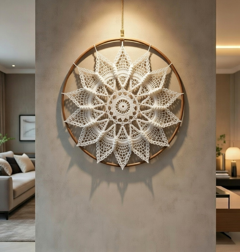 Solar Plexus Portal Mandala – Golden Sunburst Sacred Circle Crochet Pattern